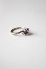 Amethyst Trillion Sterling Silver Ring | Size 7