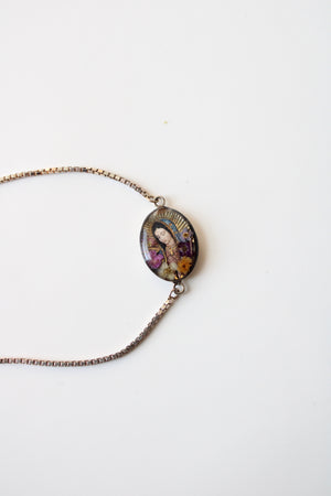Sterling Silver Our Lady Of Guadalupe Bracelet
