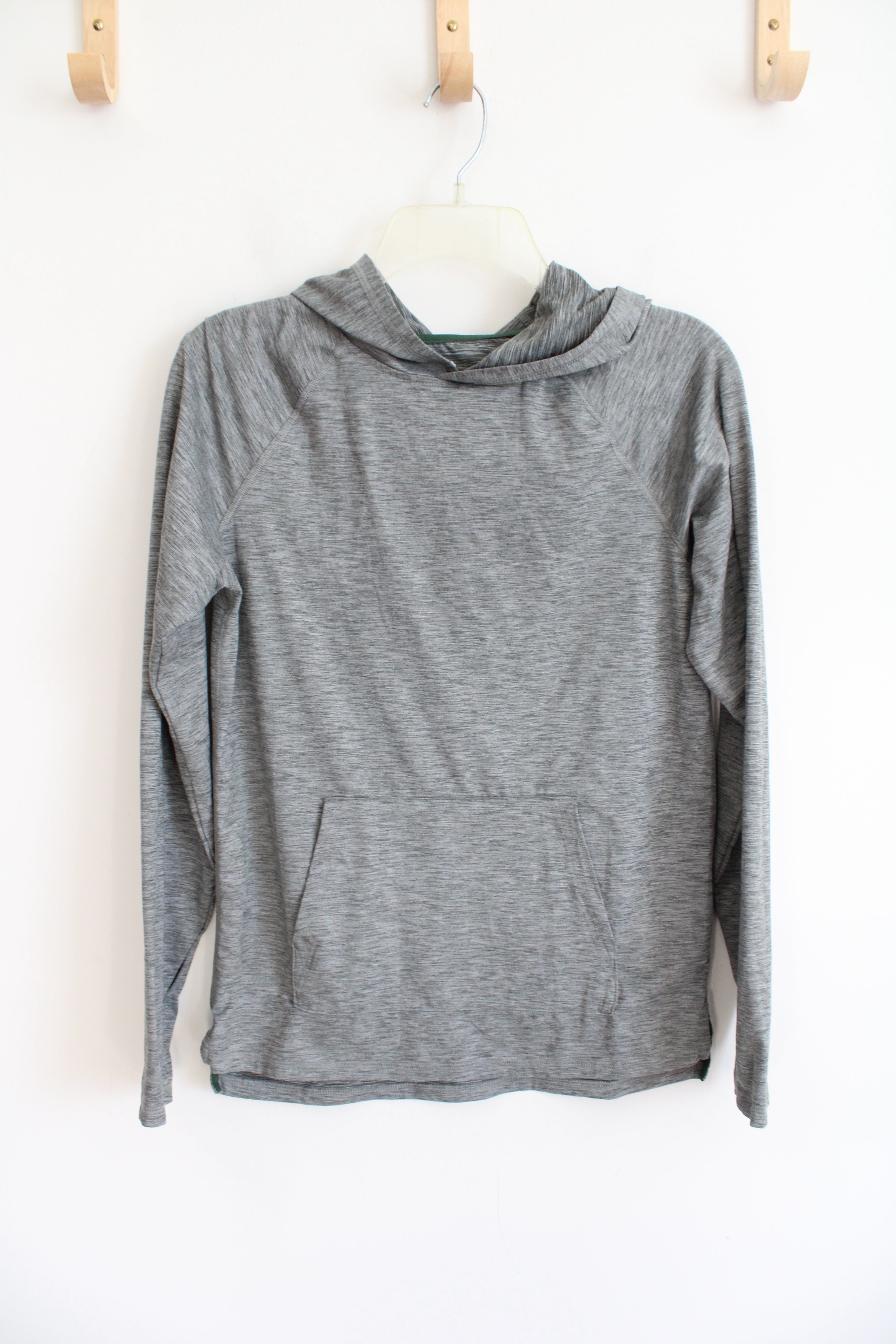 All In Motion Green Gray Heathered Lightweight Hoodie | Youth L (12/14)