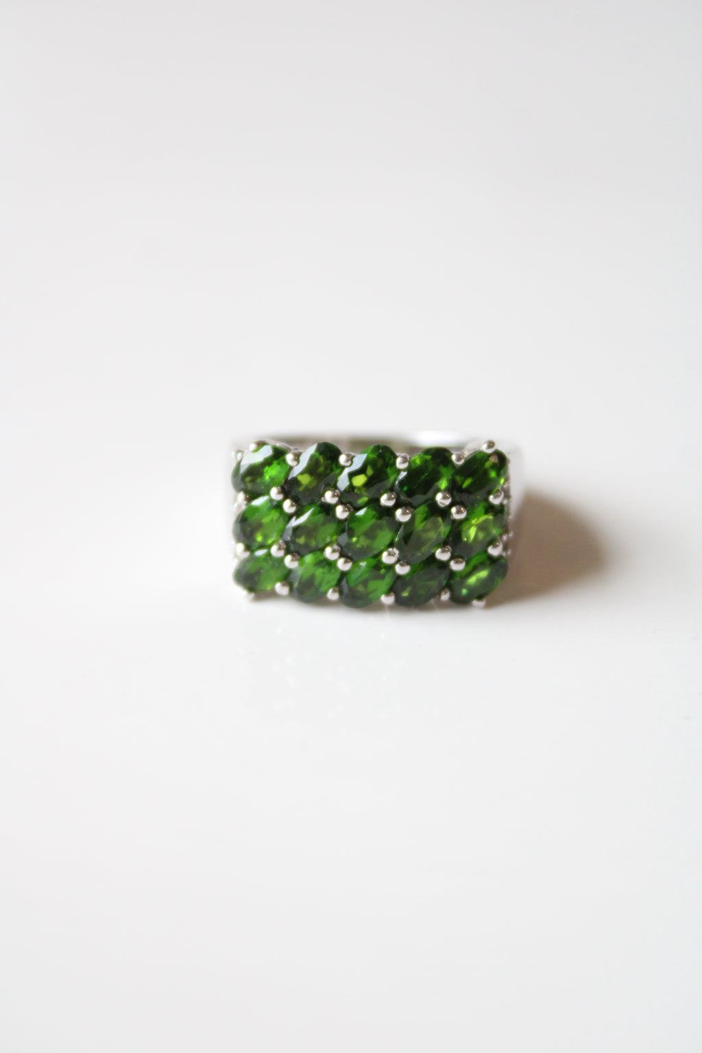 KHR Emerald Peridot Sterling Silver Ring | Size 8