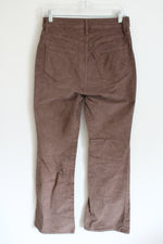 Old Navy Higher High-Rise Flare Brown Corduroy Pants | 4 Petite