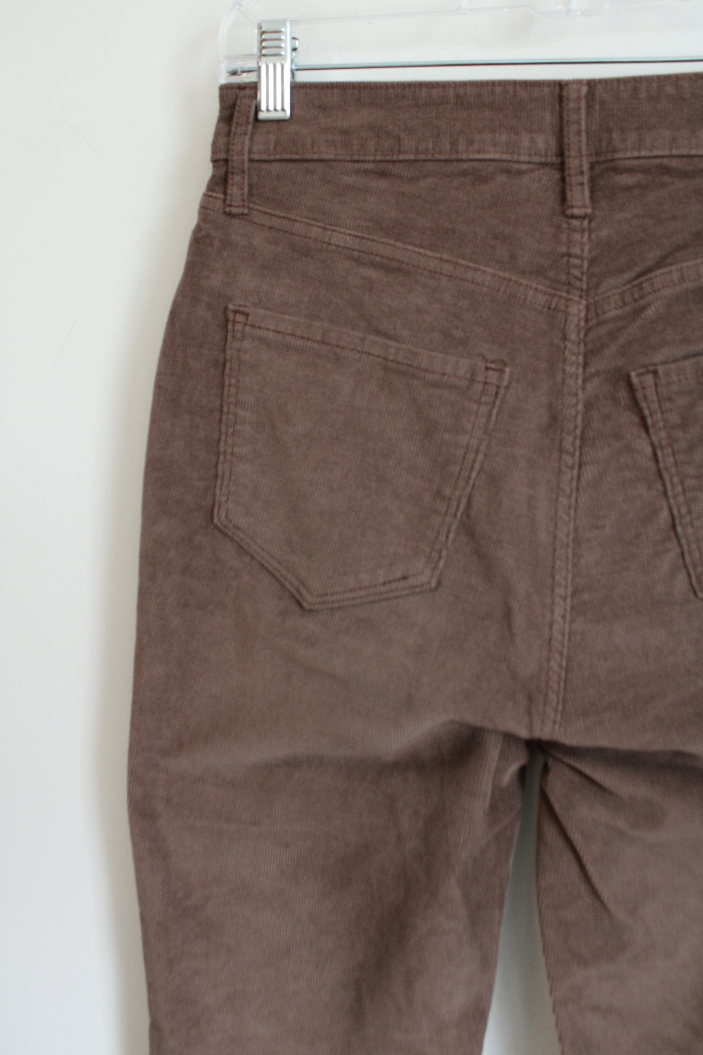 Old Navy Higher High-Rise Flare Brown Corduroy Pants | 4 Petite