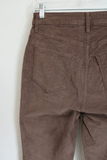 Old Navy Higher High-Rise Flare Brown Corduroy Pants | 4 Petite