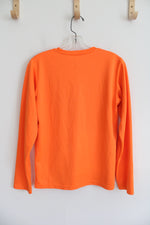 Champion Authentic Neon Orange Basketball Hoop Long Sleeved Shirt | Youth XL (18/20)