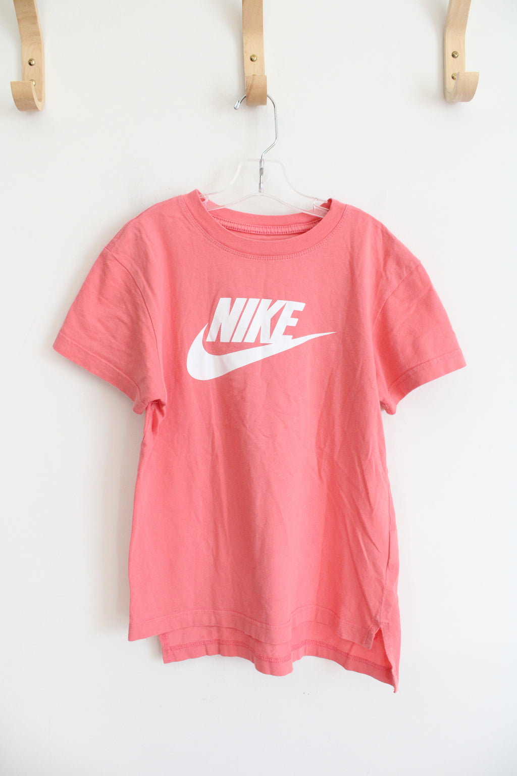 Nike Pink & White Cotton Shirt | Youth M (10/12)