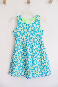 Justice Blue & Green White Floral Dress | Youth 8