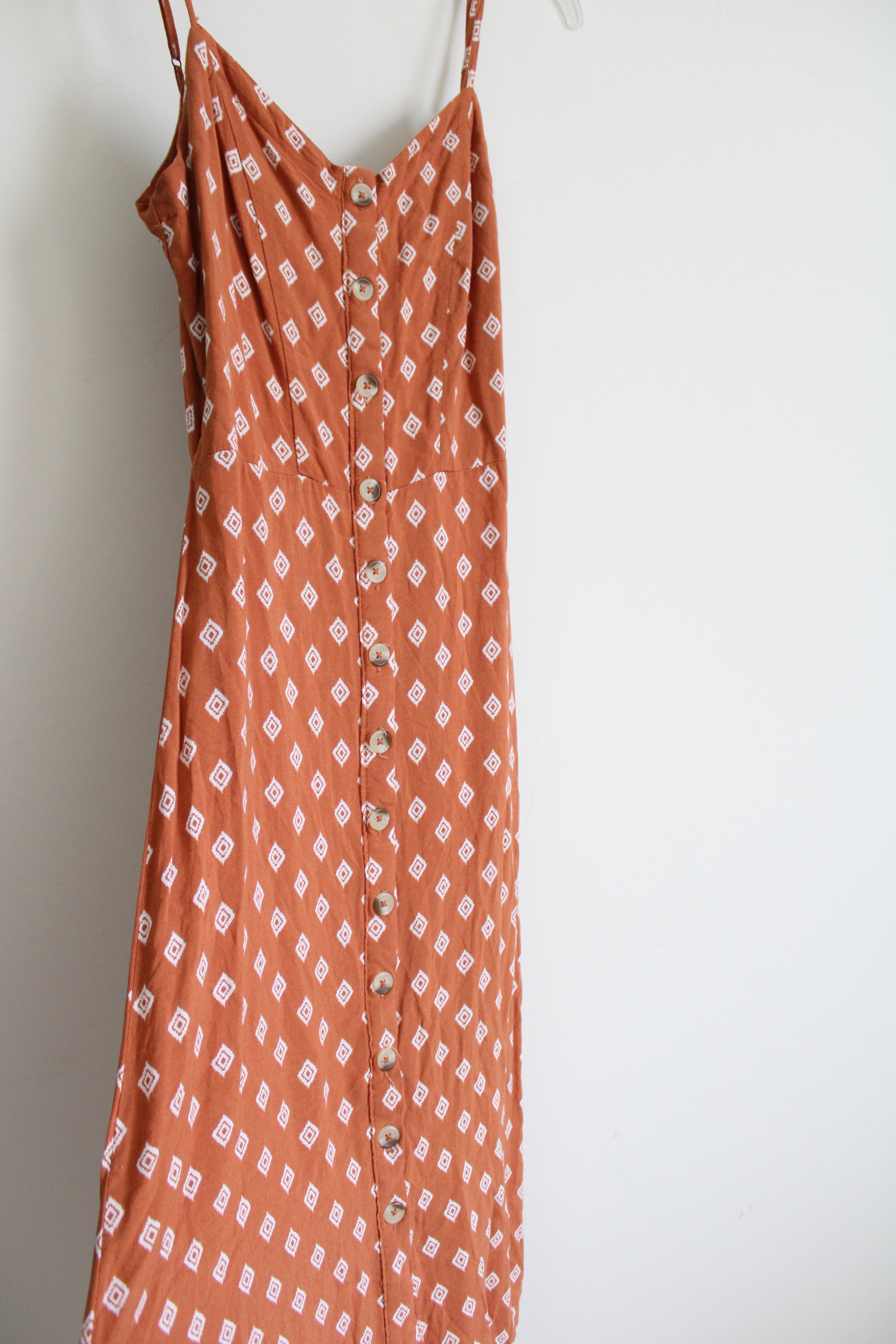 Aeropostale Orange Midi Button Down Dress | XS