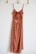 Aeropostale Orange Midi Button Down Dress | XS