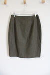 Andrea Viccaro Olive Green Wool Pencil Skirt | 12