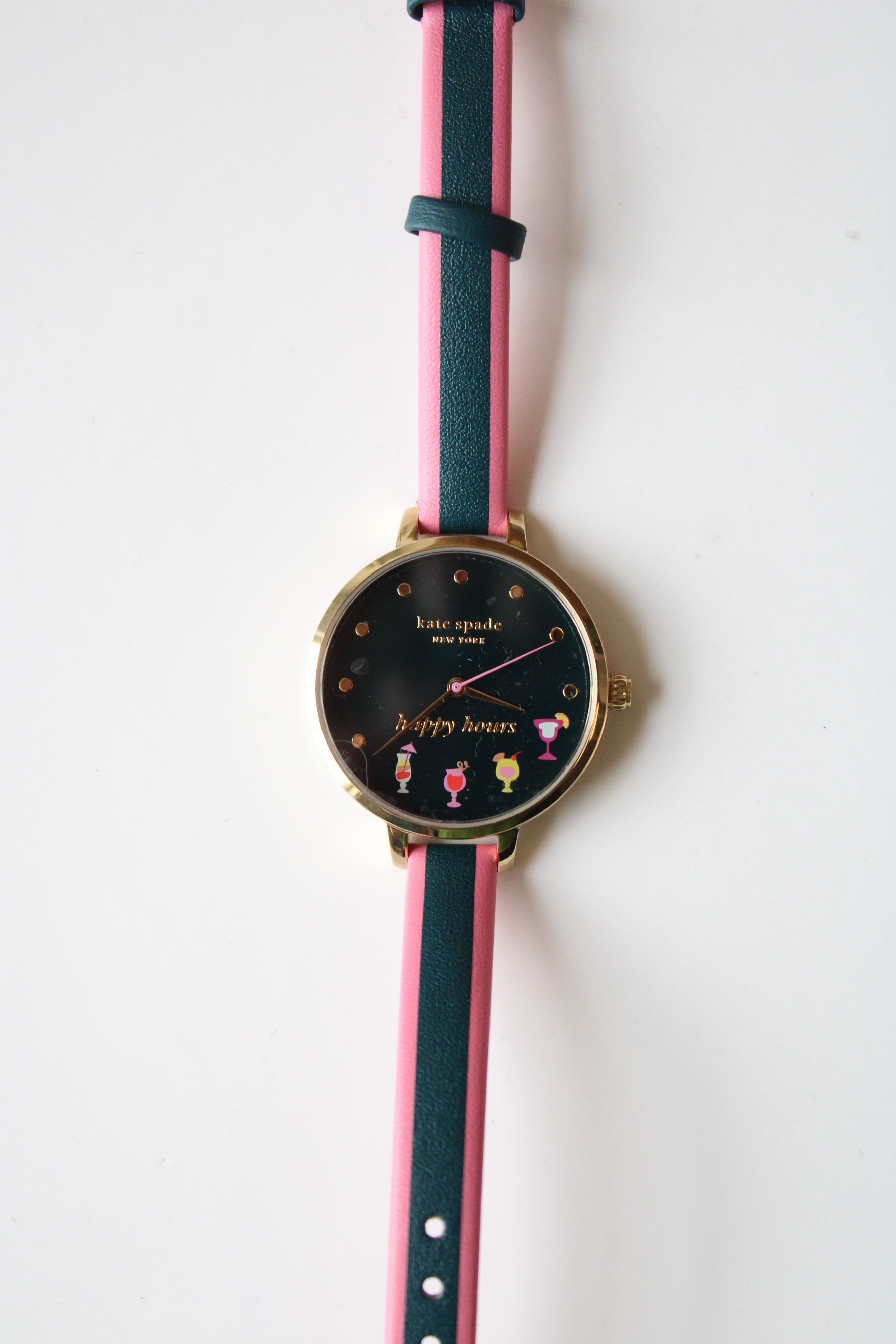 NEW Kate Spade Happy Hours Metro Slim Analog Watch