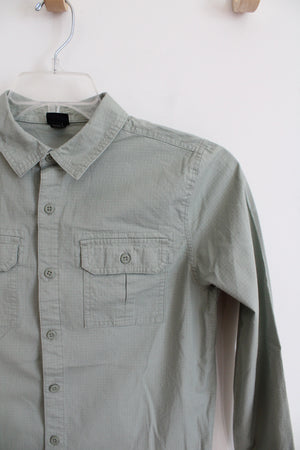 Art Class Light Green Button Down Shirt | Youth L (12/14)