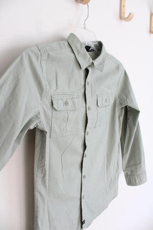 Art Class Light Green Button Down Shirt | Youth L (12/14)