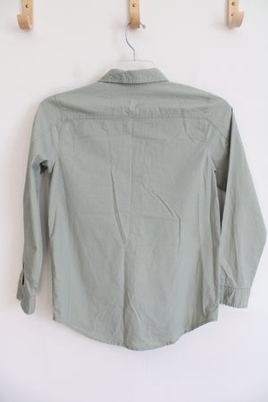 Art Class Light Green Button Down Shirt | Youth L (12/14)