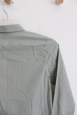 Art Class Light Green Button Down Shirt | Youth L (12/14)