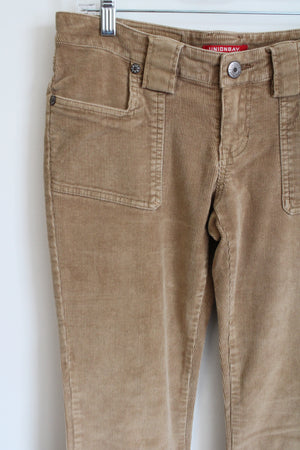 Union Bay Stretch Tan Corduroy Flare Pants | 9