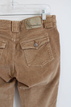 Union Bay Stretch Tan Corduroy Flare Pants | 9