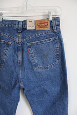 Levi's 501 High Rise Original Cropped Straight Leg Distressed Jeans | 27W