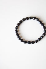 Black Genuine Baroque Pearl Stretch Bracelet