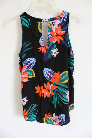 Old Navy Black Tropical Tank | S