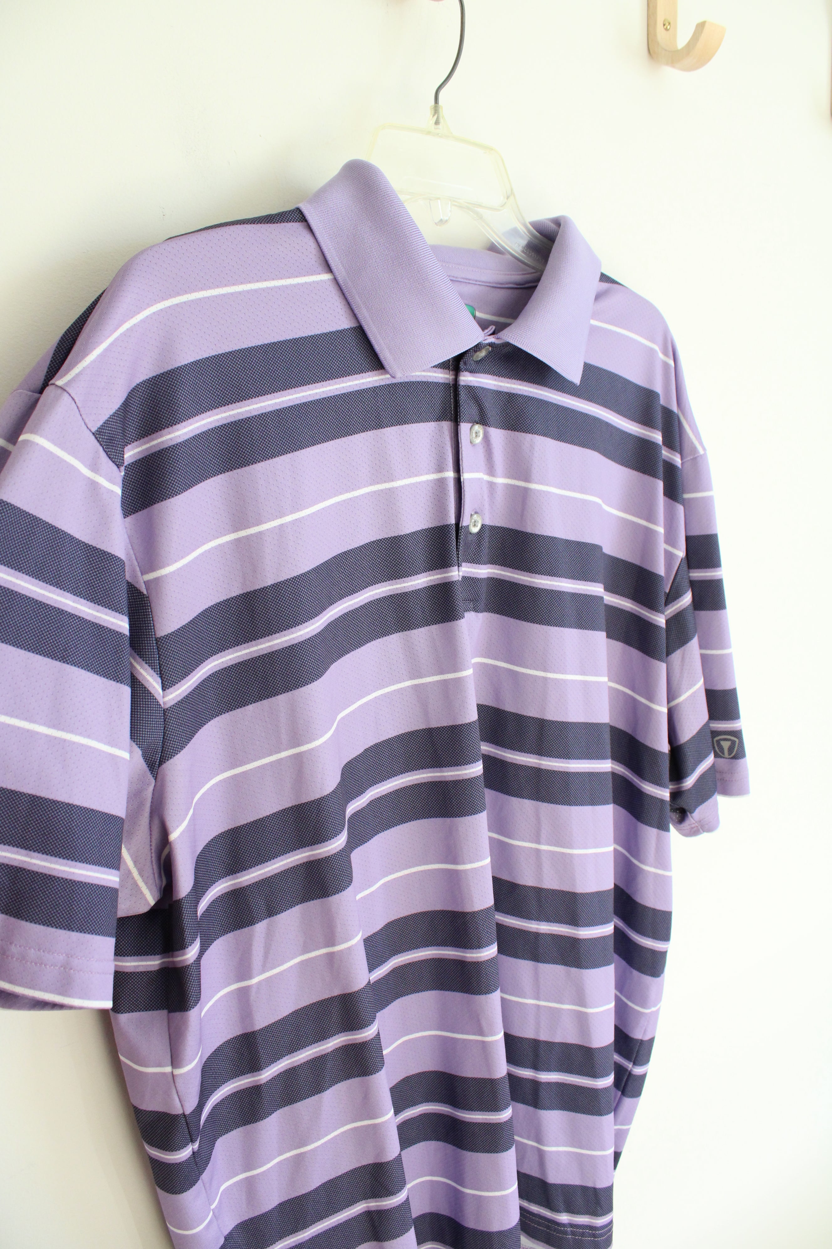 Pro Tour Airplay Purple Striped Polo Shirt | 2XL