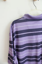 Pro Tour Airplay Purple Striped Polo Shirt | 2XL