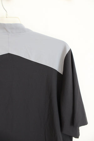 Under Armour Bombers Baseball Black & Gray Quarter-Zip Shirt | L