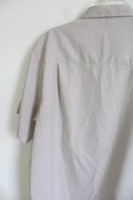 Haggar Clothing Tan Button Down Shirt | L