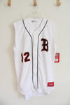 NEW Rawlings White #12 Baseball Jersey | M