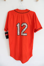 NEW Rawlings #12 Bombers Orange Baseball Jersey | M