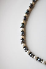 Blue & Ivory Genuine Pearl Necklace