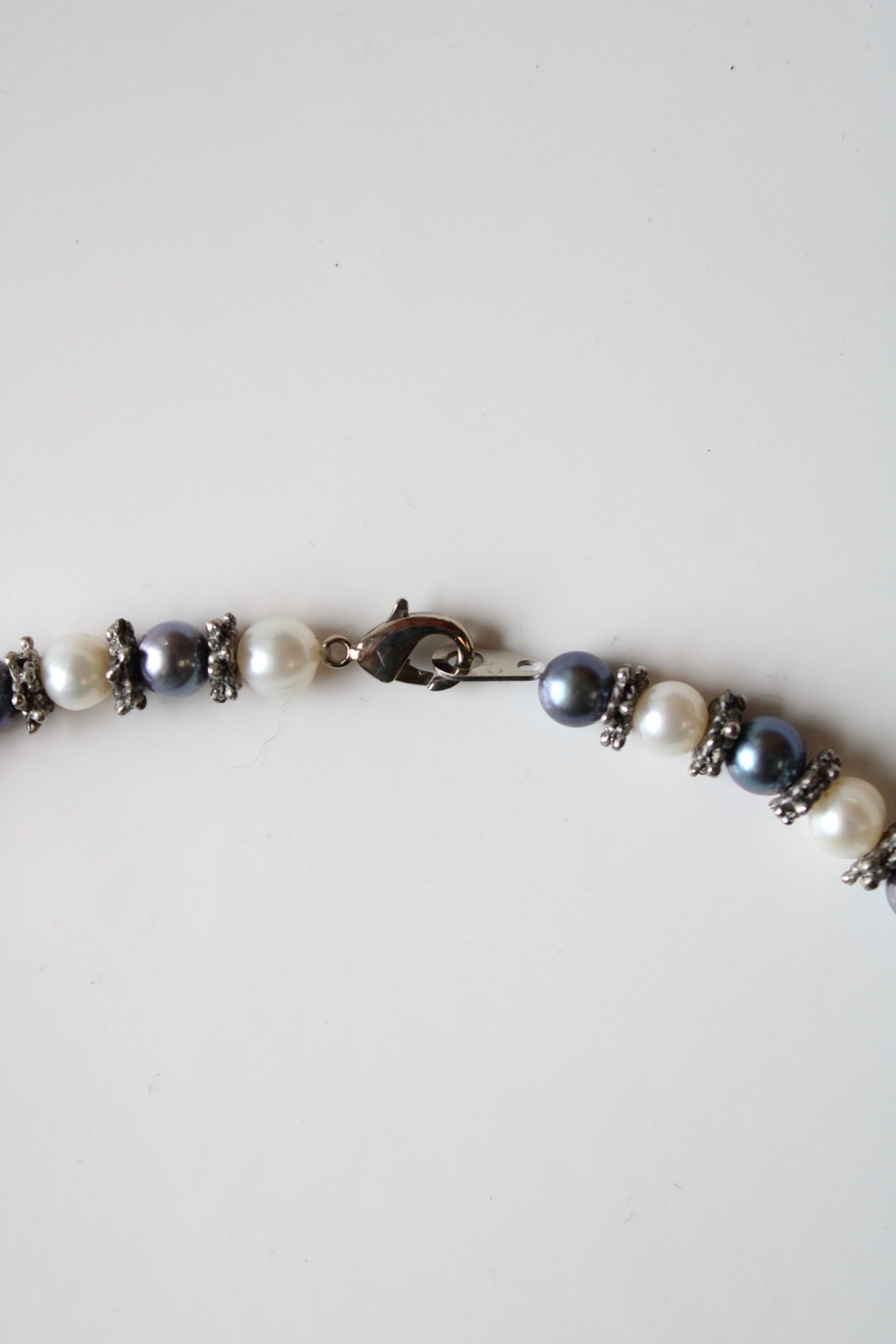 Blue & Ivory Genuine Pearl Necklace