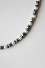 Blue & Ivory Genuine Pearl Necklace