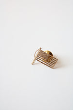 14K Gold American Flag Pin