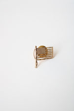 14K Gold American Flag Pin