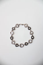 Sterling Silver Two-Toned Heart Bracelet