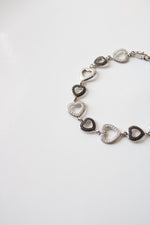 Sterling Silver Two-Toned Heart Bracelet