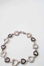Sterling Silver Two-Toned Heart Bracelet