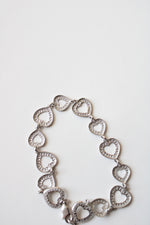 Sterling Silver Two-Toned Heart Bracelet