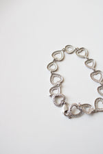 Sterling Silver Two-Toned Heart Bracelet