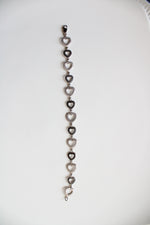 Sterling Silver Two-Toned Heart Bracelet