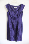 Evan-Picone Sleeveless Eggplant Purple Taffeta Dress | 4
