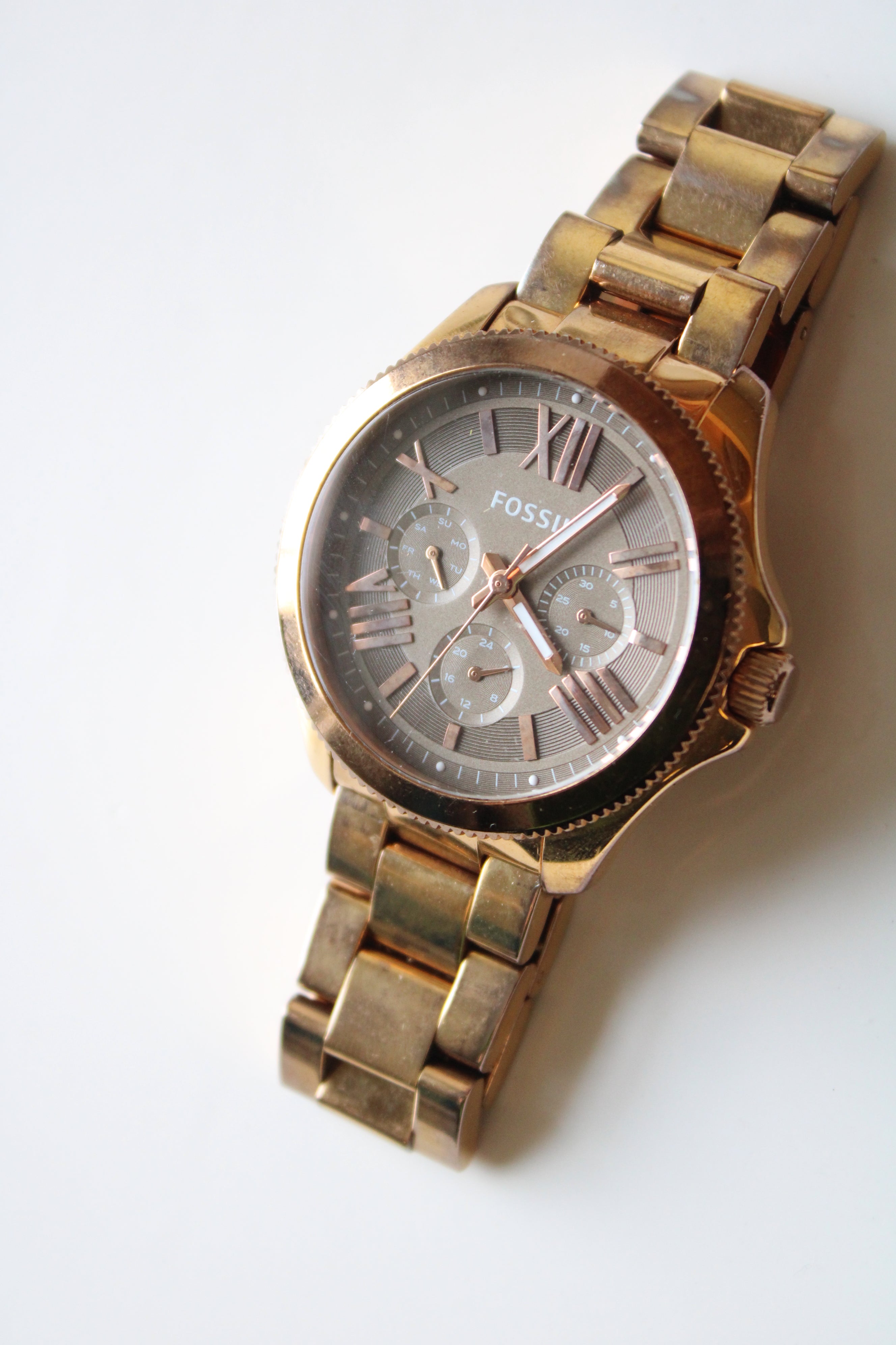 Fossil AM4533 Women's Gold Finish Analog Watch