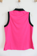 Adidas Hot Pink & Black HCC Polo Tank | M