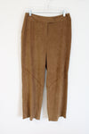 Norton McNaughton Brown Sueded Pant | 10 Petite