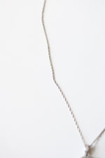 Sterling Silver Round Flower Rhinestone Pendant Necklace