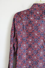 Banana Republic Red and Blue Button Down Shirt | L