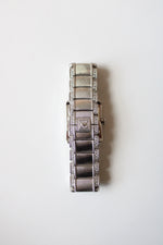 Judith Ripka Stainless Steel Rhinestone Edged Analog Watch