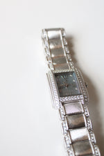 Judith Ripka Stainless Steel Rhinestone Edged Analog Watch