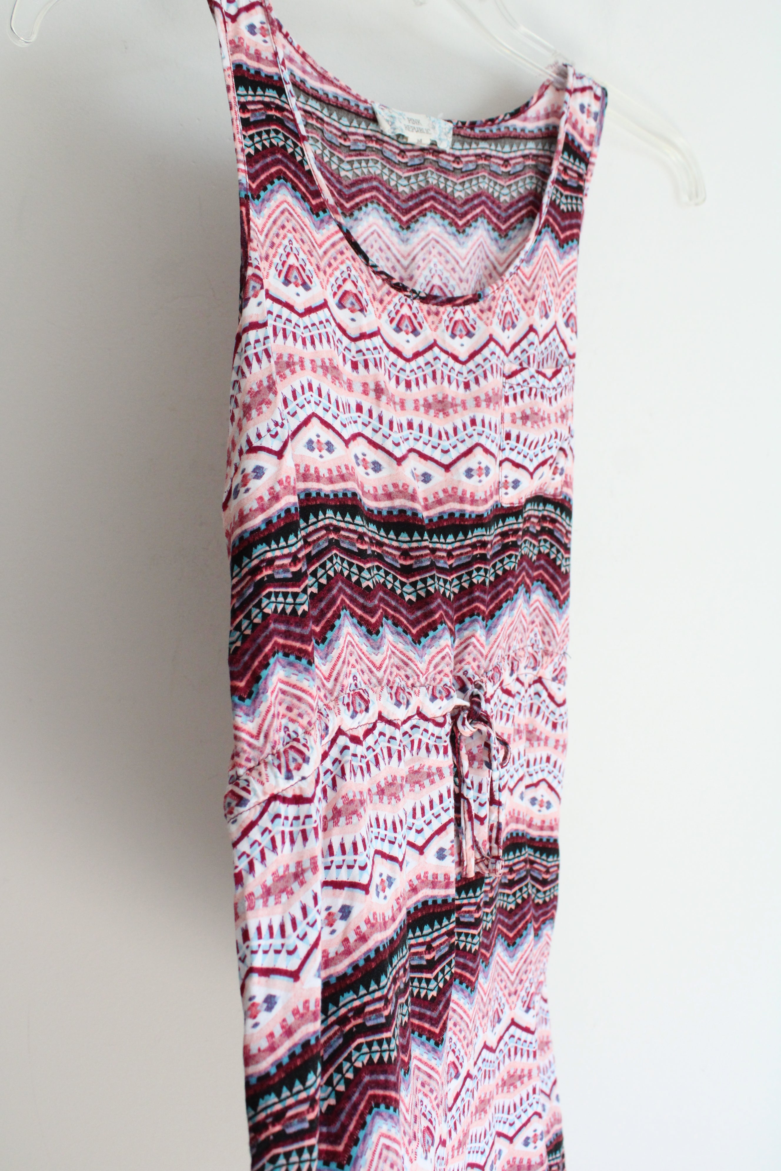 Pink Republic Aztec Patterned Rayon Dress | M