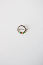 14K White Gold Round Flower Pin